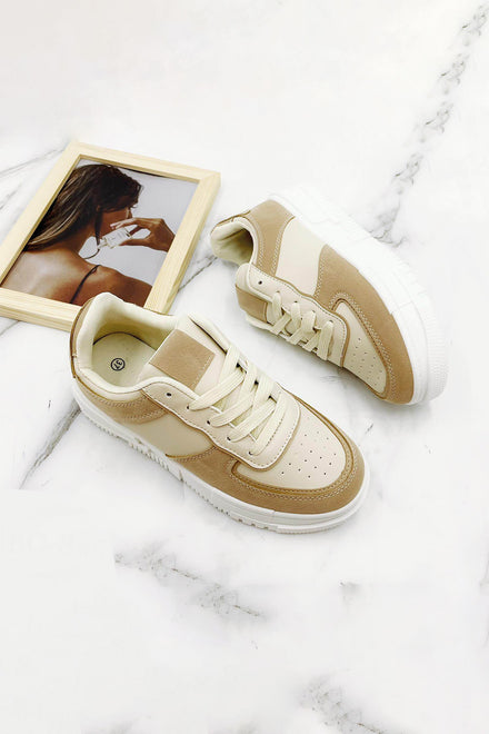 Women’s High Platform Mocha Chunky Sneakers