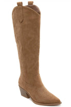 WESTERN PARTY KNEE HIGH BOOTS CAMEL