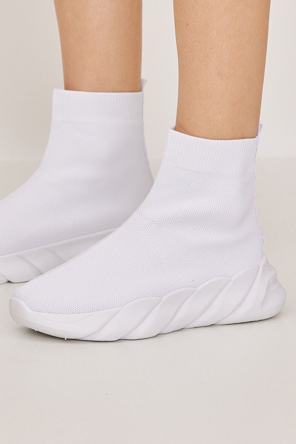WHITE SOCK SNEAKERS SHOES – ARRK FASHION - Main Image